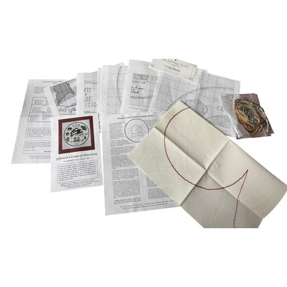 Jefferson’s Corps of Discovery Cross Stitch Kit Posy Collection Lewis & Clark PC - Picture 1 of 7